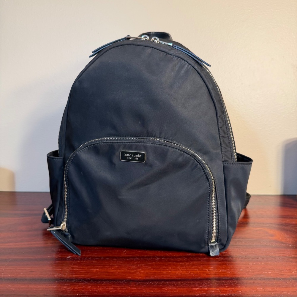Kate Spade New York Chelsea Medium Nylon Backpack Black WKR00574